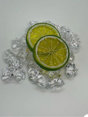 Lime Slice & Crushed Ice Resin Embellishments for Crafts